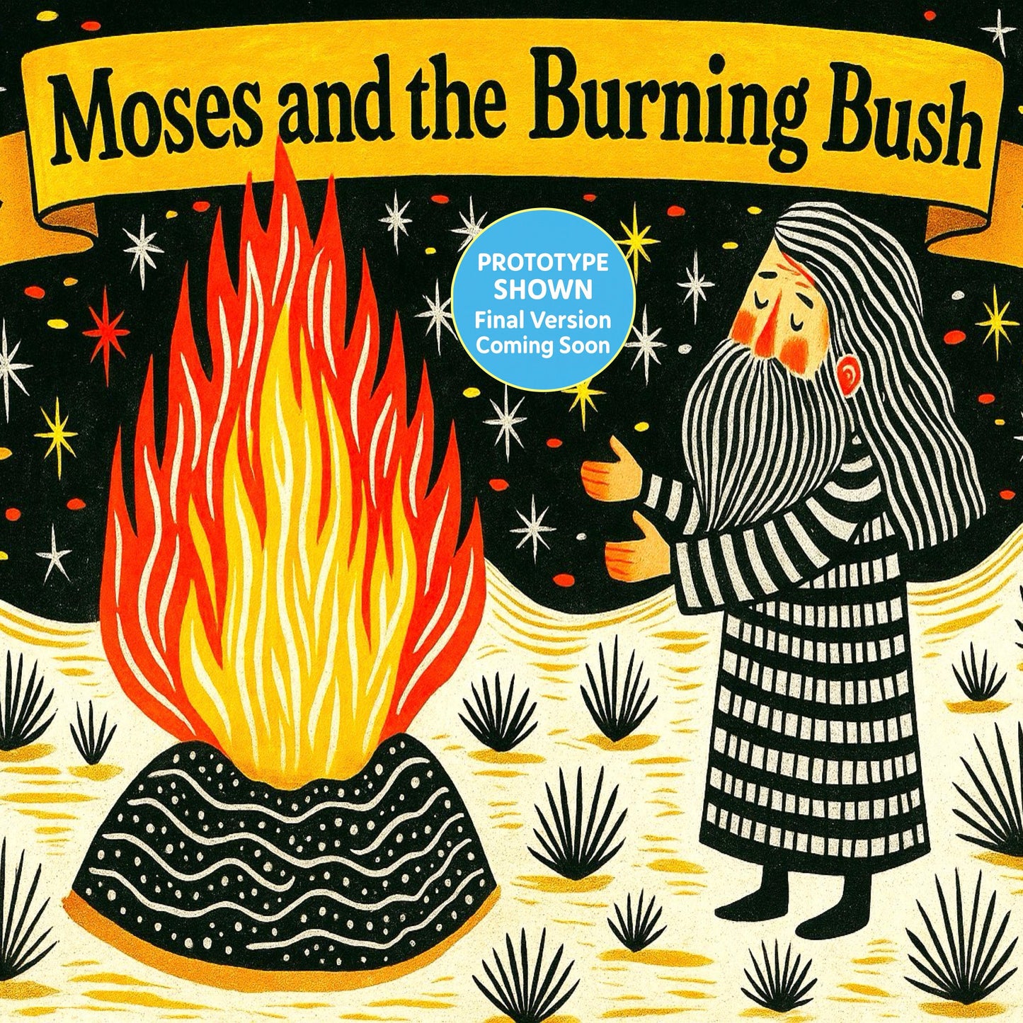 'Moses and the Burning Bush' StoryRoll™ *Pre-Order* for The PillowBible™